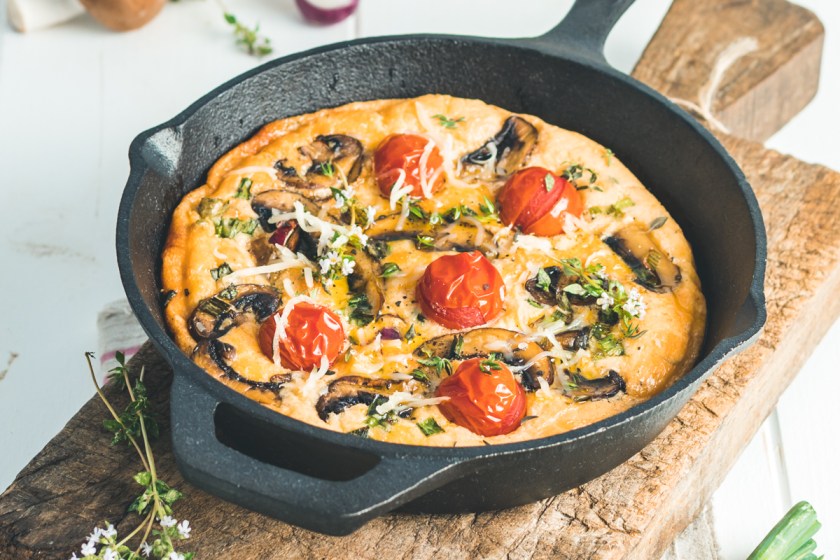 Eierpfannkuchen mit Bergkäse
